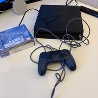 PS4 Slim + Controller Originale Blu + 3 Giochi