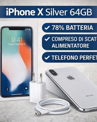 iPhone X - Silver 64gb