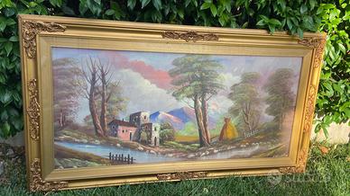 Quadro antico a Olio su tela firmato