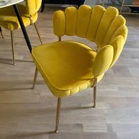 Sedie Giallo Oro in velluto moderne 4 pezzi