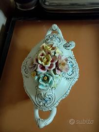 centro tavola vintage in ceramica bassano 