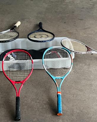 Set 5 racchette da tennis vintage