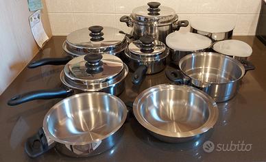 Batteria Pentole Amway iCook acciaio 17 pezzi set