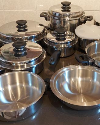 Batteria Pentole Amway iCook acciaio 17 pezzi set