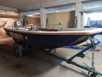 Barca con carrello motore Johnson 35 Cv