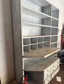 Scaffale legno massello