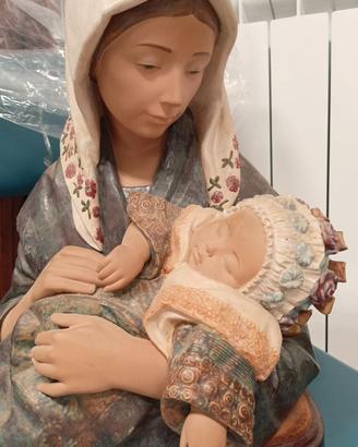 Scultura Lladro' Vintage Giovane Madre con Bambino