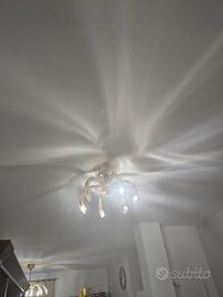 coppia di lampadari in vetro di murano 