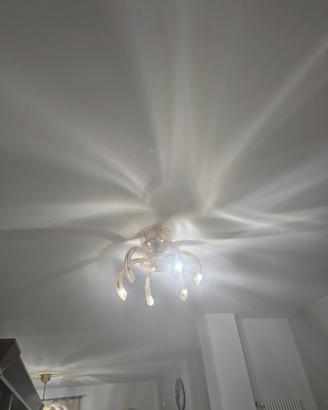 coppia di lampadari in vetro di murano 