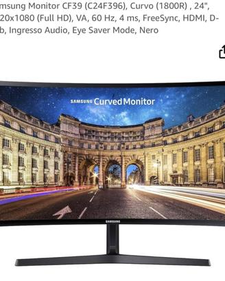 Monitor Samsung CF39 CURVO 24 pollici Full HD