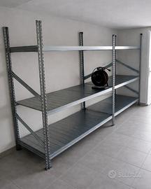 Scaffali metallici zincati ad incastro per garage 