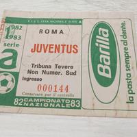 biglietto calcio Roma -Juventus 82-83
