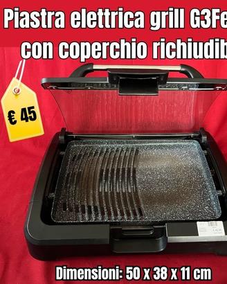 Piastra elettrica grill G3Ferrari con coperchio