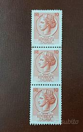 Francobolli SIRACUSANA da 10 lire