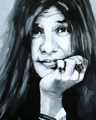 Quadro acrilico su tela"Black Pearl"