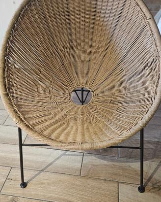 SEDIA STILE ACAPULCO NUOVA MARCA SKLUM IN VIMINI