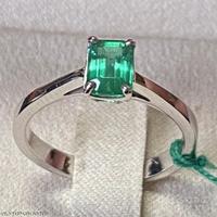 ANELLO SOLITARIO ORO 18kt. CON SMERALDO COLOMBIANO