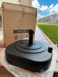 Base Porta Ombrellone Plastica Nero 48x48