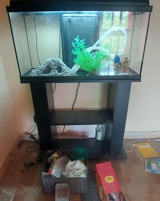 Acquario completo di tutto (mobile, motore, luce,