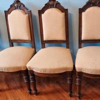 6 sedie antiche imbottite