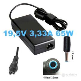 HP Alimentatore Punta Blu 65W Originale 4,5mm