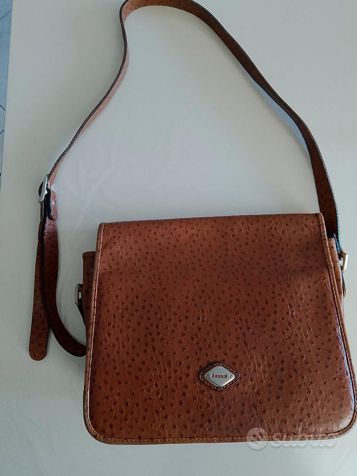 Sac De Voyage I Santi - Cuir Véritable Beige, Made In Italy, Taille Moyenne 45-70L