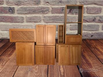 Moduli cucina legno massello rovere naturale 