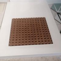 Piatto doccia 60x90 bianco pedana in teak