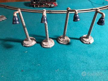 Lotto 5 lampioni ferroviari modellismo funzionanti