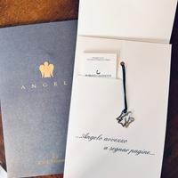 Segnalibro/ciondolo angelo in argento