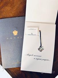 Segnalibro/ciondolo angelo in argento