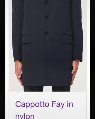 Fay Blue Coat tessuto tecnico NUOVO