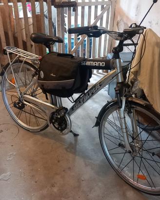 City bike uomo come nuova con portapacchi e borsa