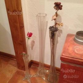 Set 3 vasi in cristallo