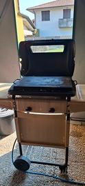 barbecue  a gas con piastra di pietra