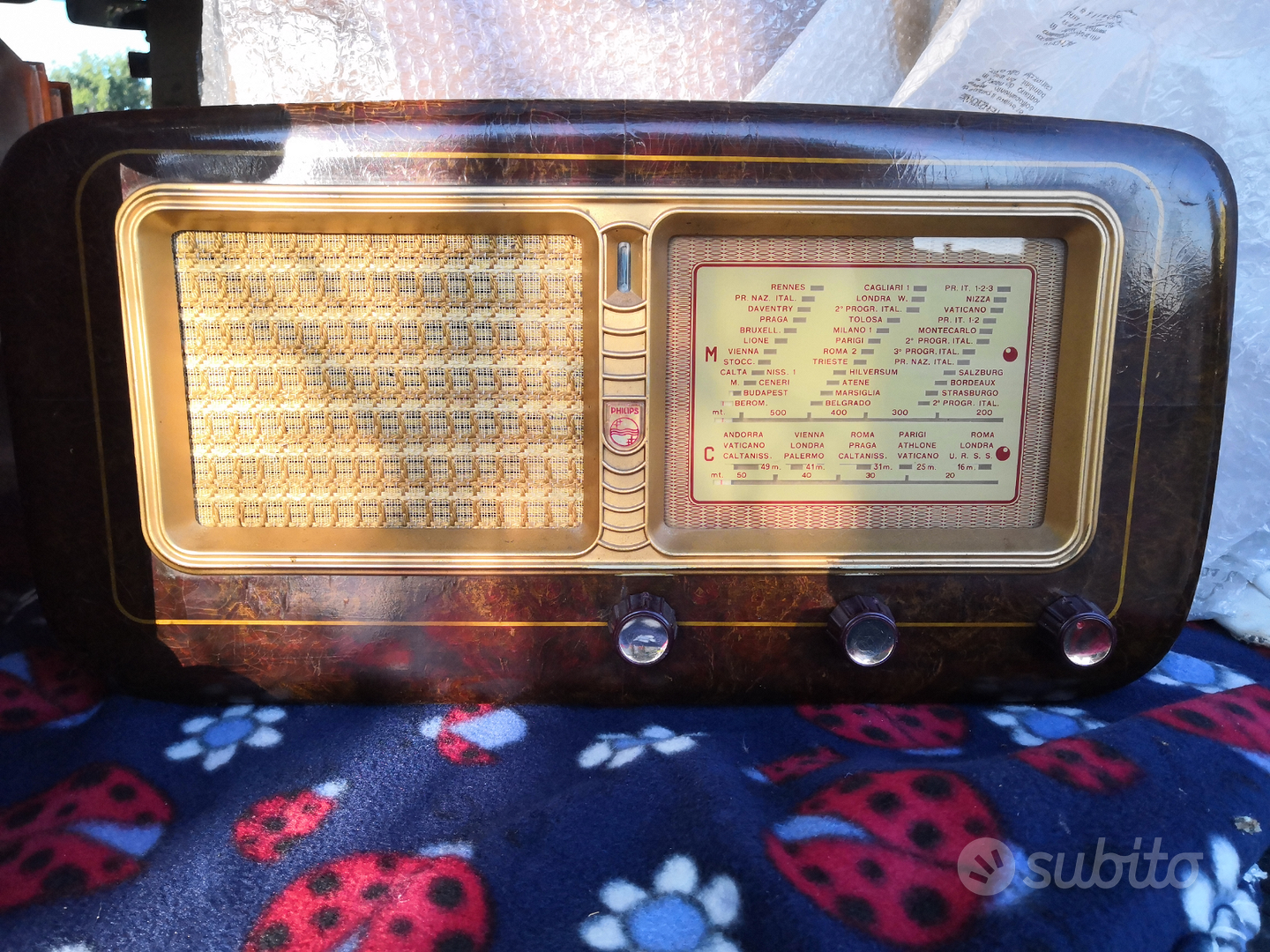 Radio vintage a valvole Philips metà anni 50 - Audio/Video In vendita a Roma