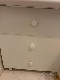 Fasciatoio cassettiera con vaschetta bagnetto