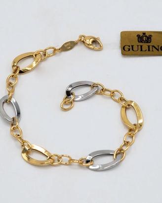 Bracciale donna oro(GOLD) giallo bianco 18kt E.676