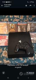 Ps4 pro 1 tr con 6 giochi