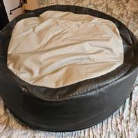 poltrona sacco pouf morbida pelle grande
