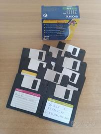 9 floppy disk di memoria usati