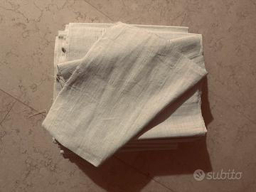 Tela antica in filo di cotone di canapa fatta a ma
