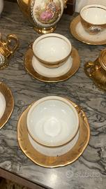 Servizio da caffe vintage in porcellana decorato