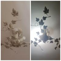 Tris di Plafoniere Shabby Chic a Foglie