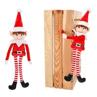 Peluche 40cm elfo Natalizio nano di babbo natale 