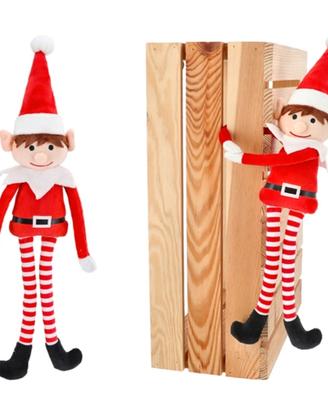 Peluche 40cm elfo Natalizio nano di babbo natale 