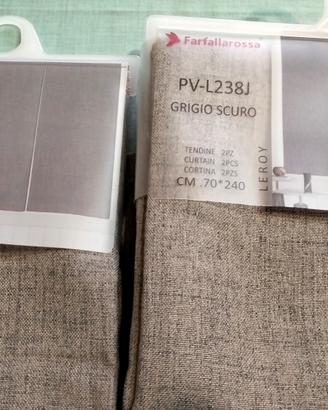 Tende grigio scuro 2 pezzi (70x150) e 2 pezzi (70x