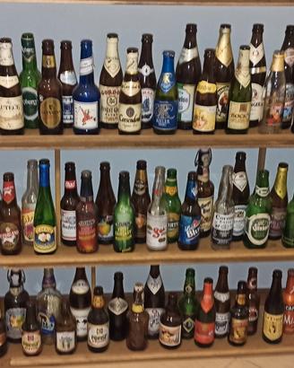 Collezione bottiglie birra
