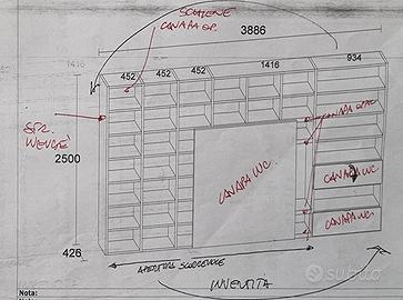 Mobile Sala Olivieri impiallacciato tamburato