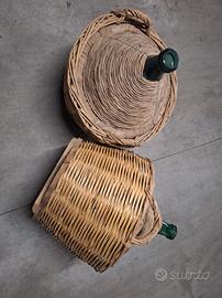 DAMIGIANE IN VIMINI PER OLIO E VINO